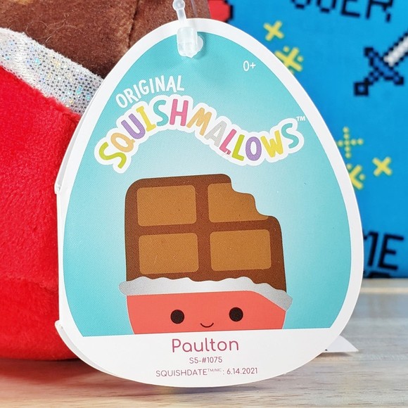 Squishmallow Paulton the Chocolate Bar Snack 5" UltraSoft Stuffed Plush Toy NWT - Picture 10 of 12